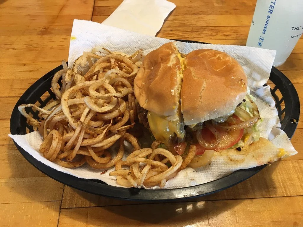 Burger and fries
